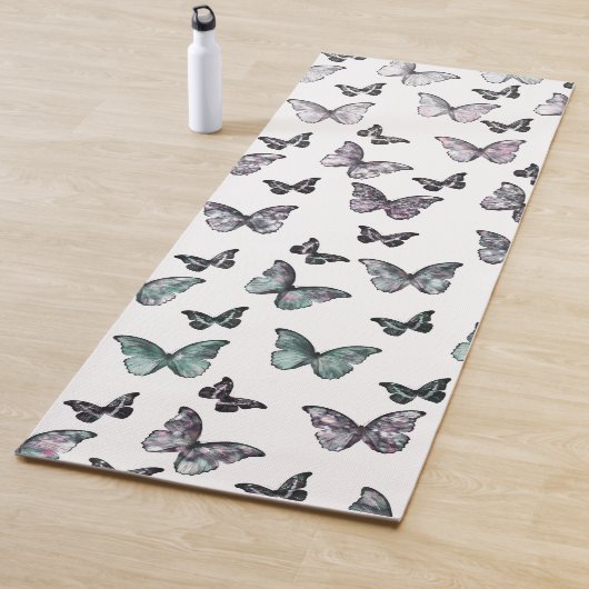 Droomachtig iriserend vlinderpatroon #1 #wall #art yogamat (In situ)