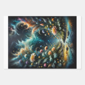 Droomachtig meisje geconfronteerd met zichzelf in  inpakpapier vel (Voorkant 2)