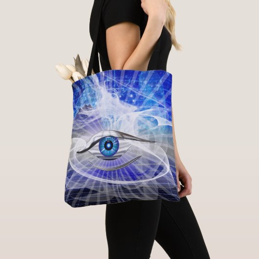 Droomachtig mystical Cosmic Eye Tote Bag (Dichtbij)