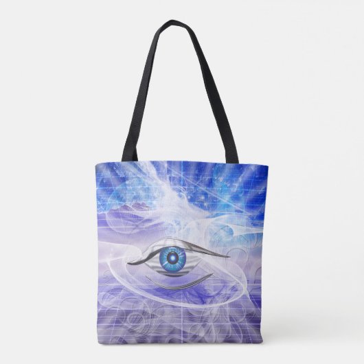 Droomachtig mystical Cosmic Eye Tote Bag (Achterkant)