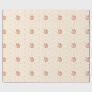 Droomachtig Roze Boek & Sterren Cadeaupapier