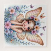 Droomachtige Bloemenkrans Fee Puzzel (Horizontaal)