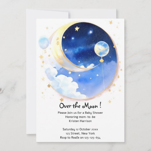 Droomachtige Celestial Space Boy Baby shower Kaart (Voorkant)