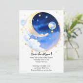 Droomachtige Celestial Space Boy Baby shower Kaart (Staand voorkant)