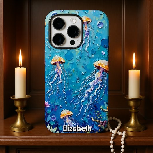 Droomachtige diepten: Jellyfish Fantasy Case-Mate iPhone Case