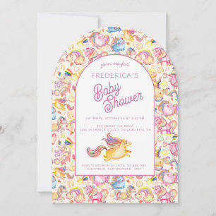 Droomachtige Eenhoorns Baby Shower Uitnodiging