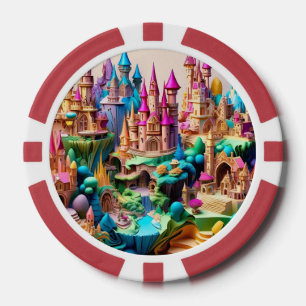 Droomachtige fantasiewerelden poker chips