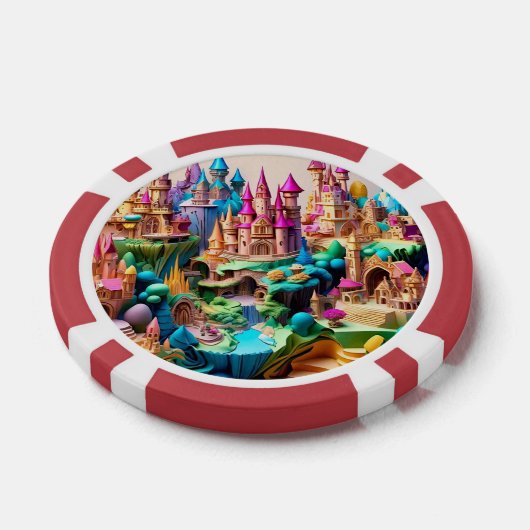 Droomachtige fantasiewerelden poker chips (Enkel)