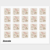 Droomachtige Gans Kerstcadeau Vierkante Sticker (Vel)