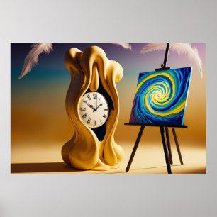 Droomachtige Golden Time Fantasy Landscape Art Poster