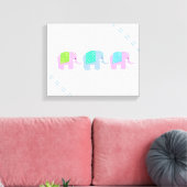 Droomachtige Indische Olifanten Canvas Afdruk (Insitu (Woonkamer))