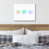 Droomachtige Indische Olifanten Canvas Afdruk (Insitu (Slaapkamer))