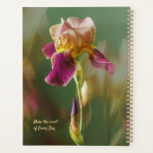 Droomachtige Iris Bloemige fotokunst met monogram Planner (Achterkant)