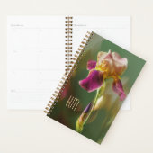 Droomachtige Iris Bloemige fotokunst met monogram Planner (Display)