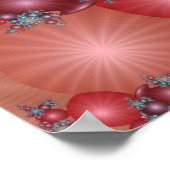 Droomachtige Koraal Fractal Poster (Hoek)