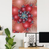 Droomachtige Koraal Fractal Poster (Thuiskantoor)