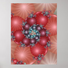 Droomachtige Koraal Fractal Poster