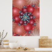 Droomachtige Koraal Fractal Poster (Keuken)