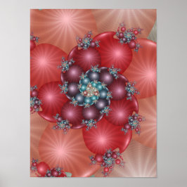 Droomachtige Koraal Fractal Poster