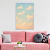 Droomachtige Pastel Dier Wolken Canvas Afdruk (Insitu (Woonkamer))