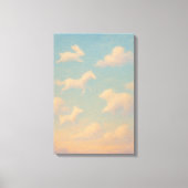 Droomachtige Pastel Dier Wolken Canvas Afdruk (Voorkant)