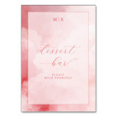Droomachtige Roze Dessertbar Kaart (Achterkant)