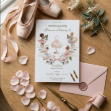 Droomachtige Roze Strik & Waterverf Ballerina Verj