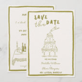 Droomachtige Save The Date Uitnodiging (Voorkant / Achterkant)