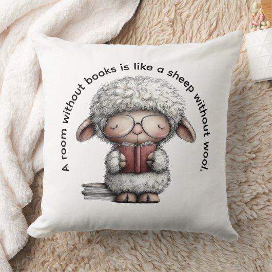 Droomachtige Schaap Leest een Boek Kussen (Deken)
