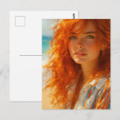 Droomachtige schoonheid - boeiend strandportret briefkaart (Voorkant / Achterkant)
