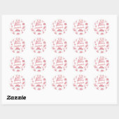 Droomachtige speciale bezorging baby shower ronde sticker (Vel)