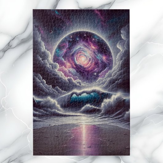 Droomachtige Surreal Celestial Stormy Zee Legpuzzel