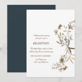 Droomachtige Watercolor Wilde Bloem Ontvangst Kaart (Voorkant / Achterkant)