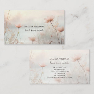 Droomachtige Wilde Bloemen Logo Visitekaartje