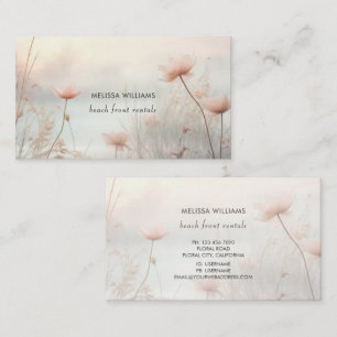 Droomachtige Wilde Bloemen Logo Visitekaartje