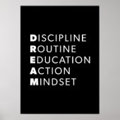 Droomacroniem - Grind, Gym, Hustle, Succes, Motief Poster (Voorkant)
