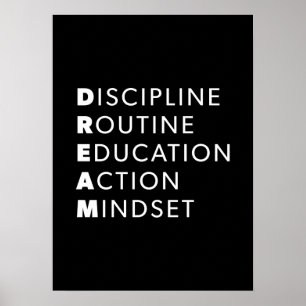 Droomacroniem - Grind, Gym, Hustle, Succes, Motief Poster