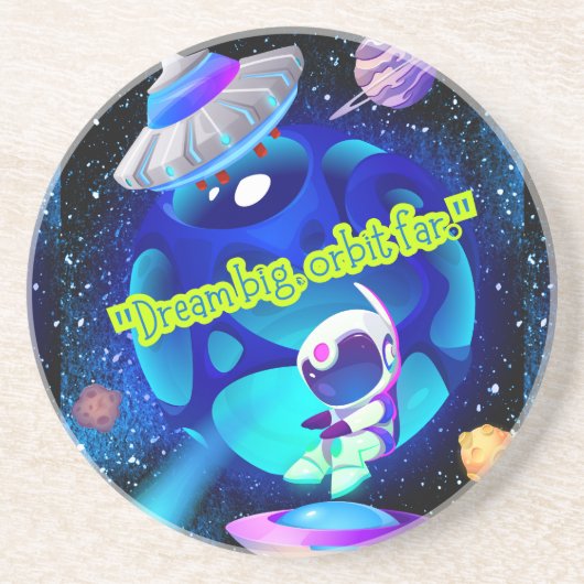 DROOMBAAN VER WEG ZANDSTEEN ONDERZETTER (Voorkant)