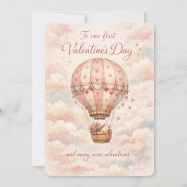 Droomballon Eerste Valentijnsdag Feestdagenkaart