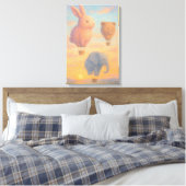 Droomballonnen bij zonsopgang canvas afdruk (Insitu (Slaapkamer))
