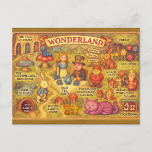 Droombeeld Alice Avonturen in Wonderland Kaart