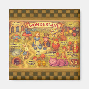 Droombeeld Alice Avonturen in Wonderland Kaart Magneet