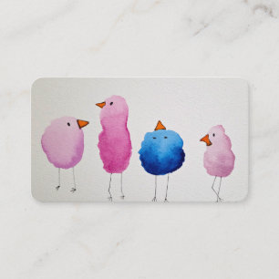 Droombeeld Aquarel Baby Vogel Baby Shower Uitnodig Informatiekaartje