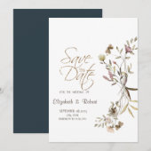 Droombeeld Aquarel Wilde Bloem Bewaar De Datum Save The Date (Voorkant / Achterkant)