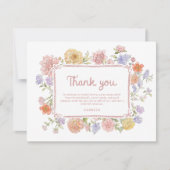 Droombeeld Bloemachtige Bruiloft Feestje Bedankkaart (Voorkant)