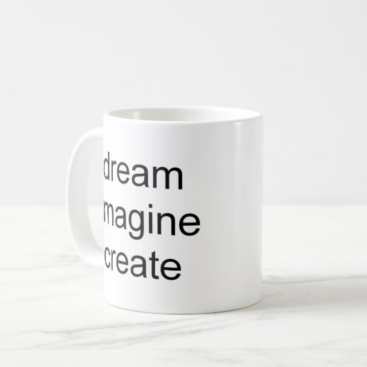 droombeeld creëer koffiemok (Voorkant links)