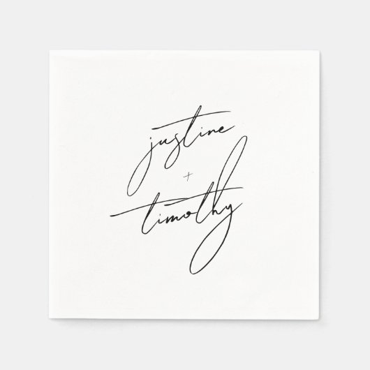 Droombeeld Handgetekende Taart Bruiloft Servetten (Voorkant)