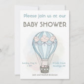 Droombeeld hete luchtballon babyshower uitnodiging (Voorkant)