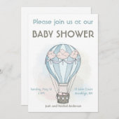 Droombeeld hete luchtballon babyshower uitnodiging (Voorkant / Achterkant)