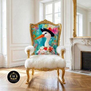 Droombeeld Paas Lente Ooievaar Decoupage Tissuepapier